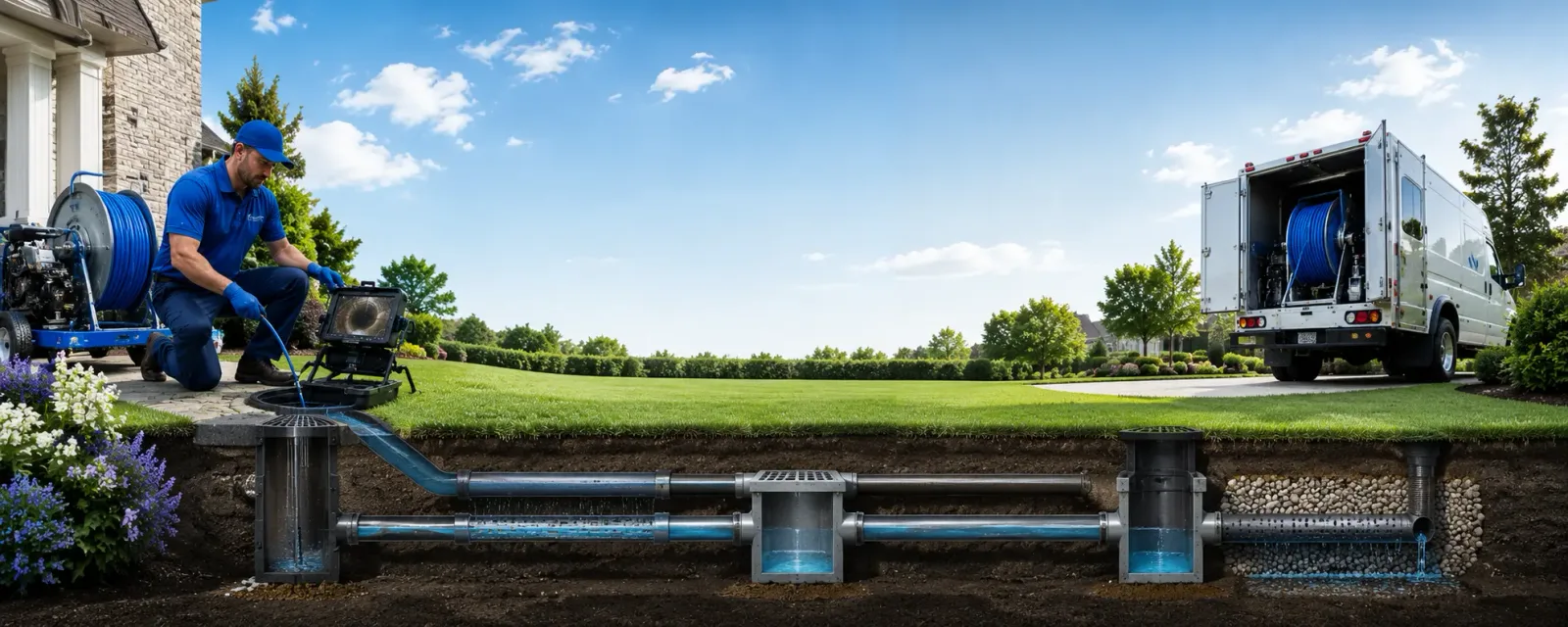 Outdoor drain cleaning information for Roxbury, KS